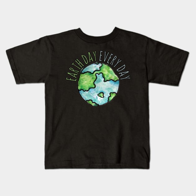 Earth Day Every Day Kids T-Shirt by bubbsnugg